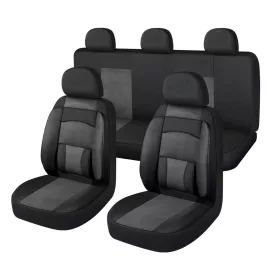   11 részes univerzális üléshuzat szett - 2HELYEN osztható - Légzsákos - fekete-fehér 203-3BKW