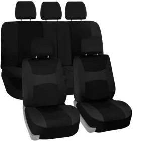   9 részes 2HELYEN osztható univerzális üléshuzat szett - Légzsákos - fekete-fekete AD008BK