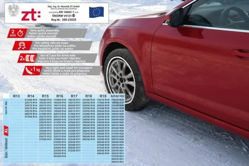 Textilní sněhové řetězy ADHESIV M