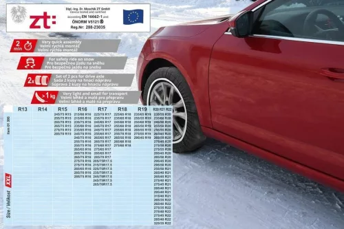 Textilní sněhové řetězy ADHESIV XXL