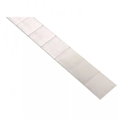 Öntapadós fényvisszaverő szalag (fehér, osztott, 1m)