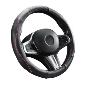   Valódi bőr kormányvédő szellőző lyukacsos  ROSE betétes mintával