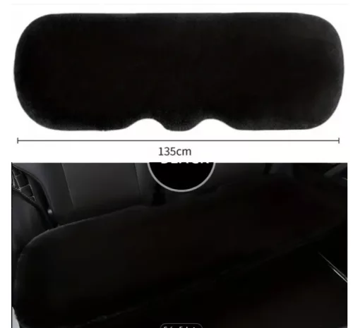 Puha szőrös ülésvédő szett - fekete