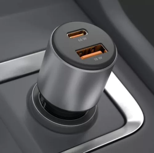02ACSET Gyors töltő USB/USB-C + 3 az 1-ben töltő különböző töltőfejekkel - 5A 100W 12-24V