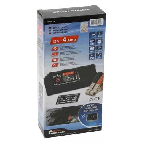 Automatikus autóakkumulátor töltő 1 - 120Ah (4Amp)