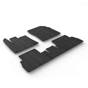   Peugeot Rifter 2018- (ovális rögzítés, lehajható ülés) Gledring méretpontos gumiszőnyeg szett