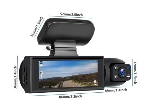Dupla autós DVR videokamera, Full HD, 1080p felbontás