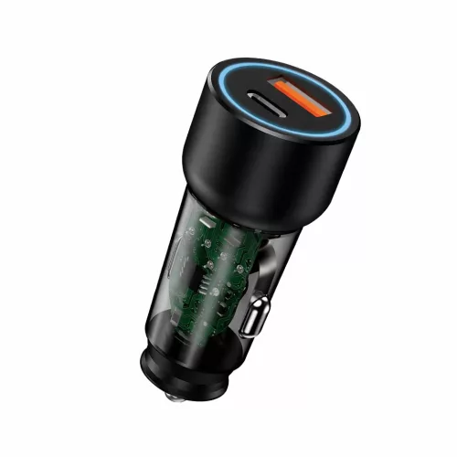 Gyors töltő USB/USB-C + 3 az 1-ben töltő különböző töltőfejekkel - 5A 20W 12-24V
