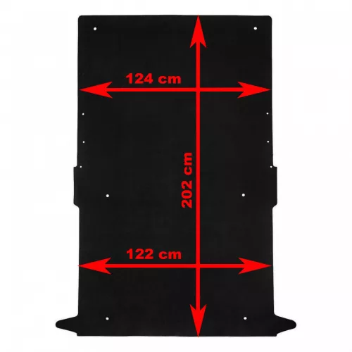Fiat Doblo 2010-2022 (2 személyes, Cargo Maxi) Rezaw-Plast méretpontos raktér padlóburkolat
