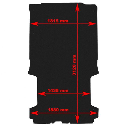 Opel Movano 2022- (L2) Rezaw-Plast méretpontos raktér padlóburkolat