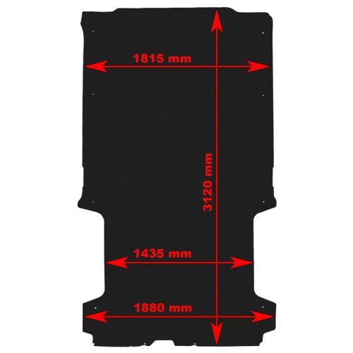 PEUGEOT BOXER 2006- L2 Rezaw-Plast méretpontos raktér padlóburkolat