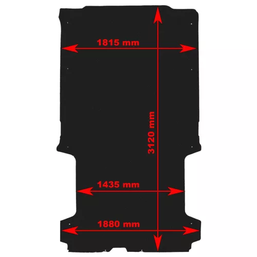 FIAT DUCATO 2006- L2 Rezaw-Plast méretpontos raktér padlóburkolat