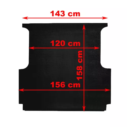 Mercedes X-Class 2017-2020 (W470, plechová korba) Rezaw-Plast méretpontos raktér padlóburkolat
