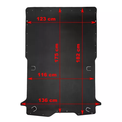 Renault Express Van 2021- Rezaw-Plast méretpontos raktér padlóburkolat