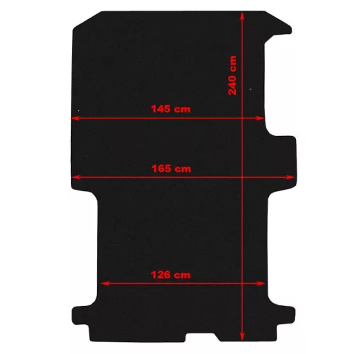 Renault Trafic 2001-2014 (L1) Rezaw-Plast méretpontos raktér padlóburkolat