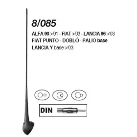 Phonocar 08085 Üvegszálas tetőantenna