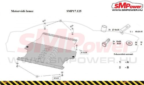 Opel Mokka 2012-2019 Motorvédő lemez - SMP17.125