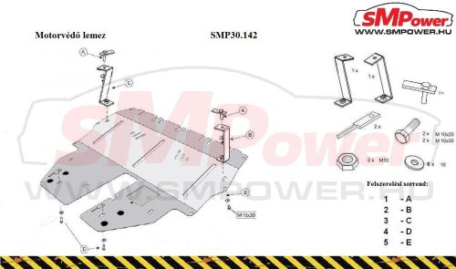 Skoda Roomster benzin, 2006-2015 Motorvédő lemez - SMP30.142