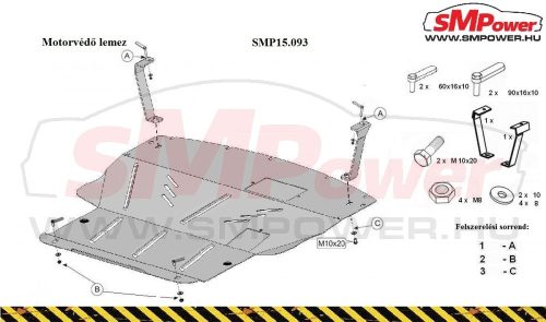 Smart ForFour benzines 2004 - 2006 - Motorvédő lemez - SMP15.093
