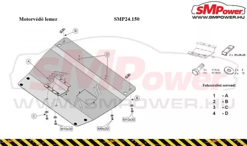 Subaru Forester 2 2002 - 2008 - Motorvédő lemez - SMP24.150