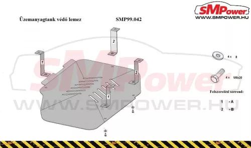 Dacia Dokker, 2012- Üzemanyagtank védő lemez - SMP99.042