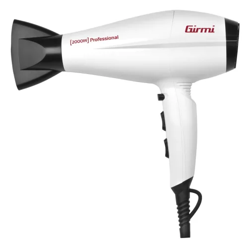 Girmi PH45 Professzionális fehér hajszárító, 1800-2200W, 2 sebesség fokozattal, 3 hőmérséklet beállítási lehetőséggel, hideg levegő funkcióval