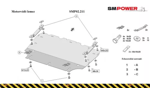 Audi A6-4G, 2011-2018 Váltóvédő lemez - SMP00.211K