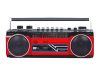Trevi RR501 Hordozható kazettás rádió és MP3/USB lejátszó, Bluetooth funkcióval (piros)