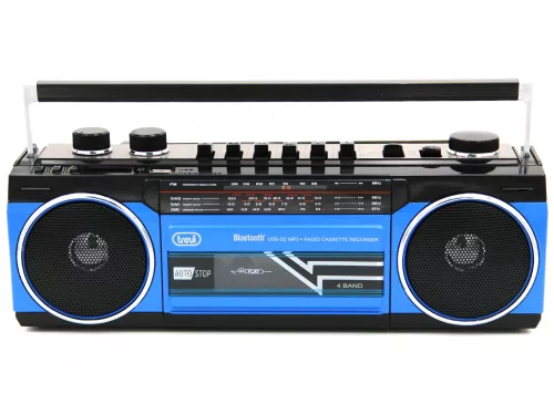 Trevi RR501 Hordozható kazettás rádió és MP3/USB lejátszó, Bluetooth funkcióval (kék)