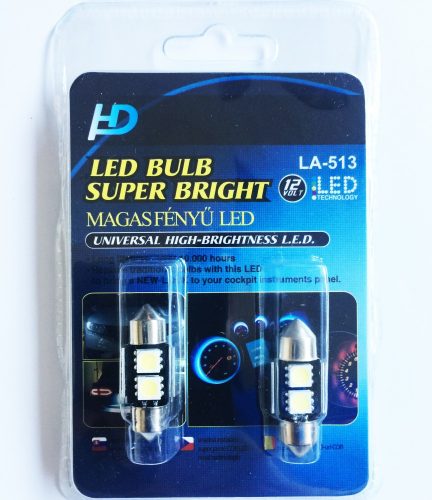 CANBUS 2SMD LED 31mm-es Szofita izzó - SMD-LA513C-31MM