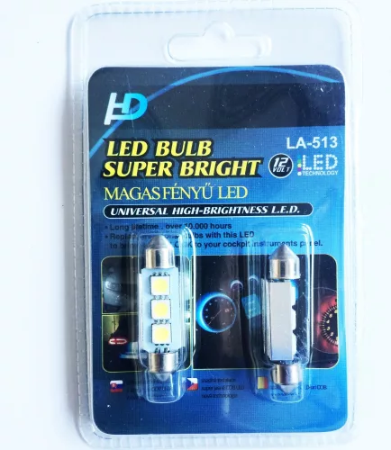 CANBUS 3SMD LED 41mm-es Szofita izzó - SMD-LA513C-41MM