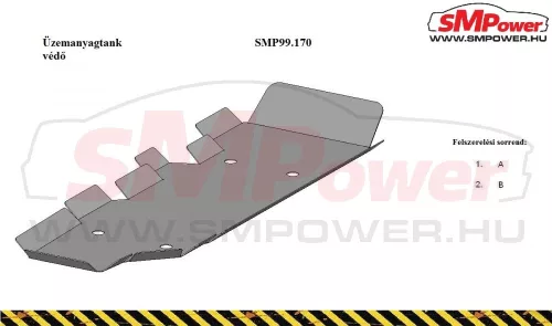 Toyota Hilux 2005 - 2015 - Üzemanyagtank védő lemez - SMP99.170
