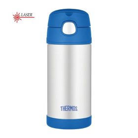   Thermos FUNtainer gyerek termosz szívószállal - kék - 355 ml