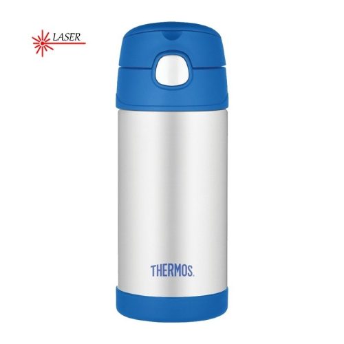 Thermos FUNtainer gyerek termosz szívószállal - kék - 355 ml