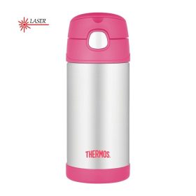   Thermos FUNtainer gyerek termosz szívószállal - rózsaszín - 355 ml