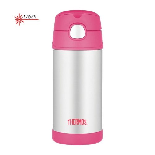 Thermos FUNtainer gyerek termosz szívószállal - rózsaszín - 355 ml