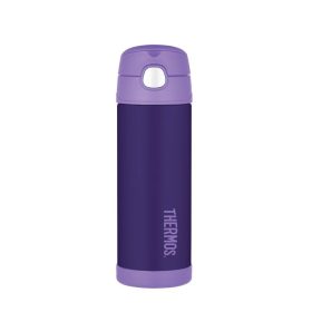   Thermos FUNtainer gyerek termosz szívószállal - lila - 470ml