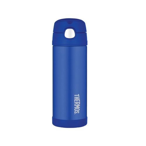 Thermos FUNtainer gyerek termosz szívószállal - kék - 470ml