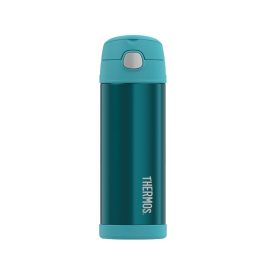   Thermos FUNtainer gyerek termosz szívószállal - türkiz - 470ml