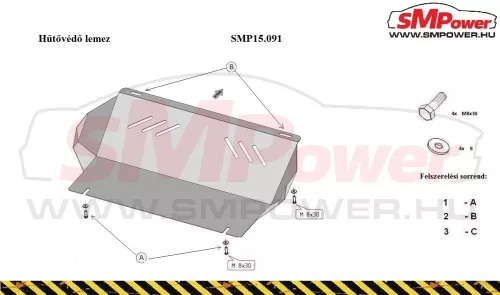 Mitsubishi L200, 2015- Hűtővédő lemez - SMP15.091K