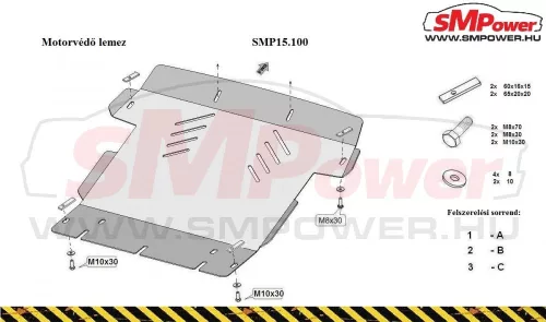 Mitsubishi Pajero Pinin, 1999-2007 - Motorvédő lemez - SMP15.100