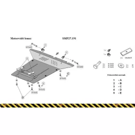 Porsche Cayenne, 2010-2017 Motorvédő lemez - SMP27.191K