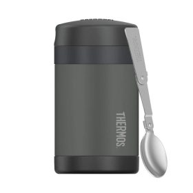   Thermos FUNtainer gyerek termosz ételre, kanállal - fekete - 470ml