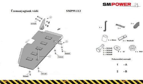 Nissan Pathfinder D4, 2005-2015 - Üzemanyagtank védő lemez - SMP99.113