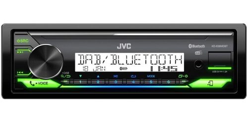 JVC KD-X38MDBT Bluetooth kihangosítóval ellátott mechanika nélküli autórádió USB bemenettel vízálló hajóhoz, motorhoz, vizes helységekhez