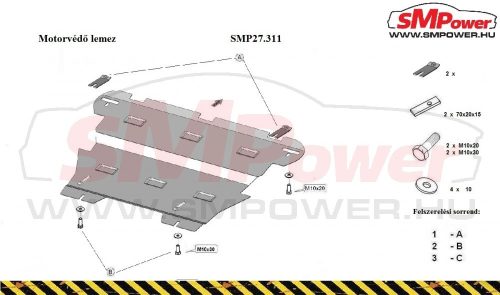 Volkswagen Crafter, 2017- Motorvédő lemez - SMP27.311