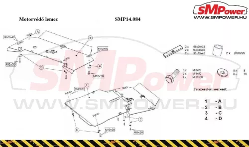 Mercedes Benz Vaneo W414, 2001-2006 - Motorvédő lemez - SMP14.084K