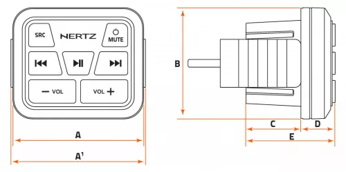 Hertz HMC U1 Hajós távvezérlő Jack csatlakozóval