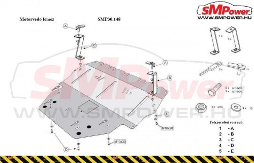 Skoda Fabia, 2000 - 2021, Dízel - Motorvédő lemez - SMP30.148K