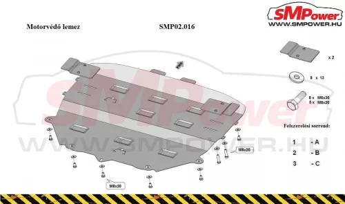 Audi TT, 2006-2014 Motorvédő lemez - SMP02.016